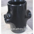 Carbon steel reducer pipe fitting seamless reducing cross